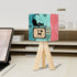Atomic Cat Kitschy Wooden Tripod Table Lamp - Mid Century Modern Gal