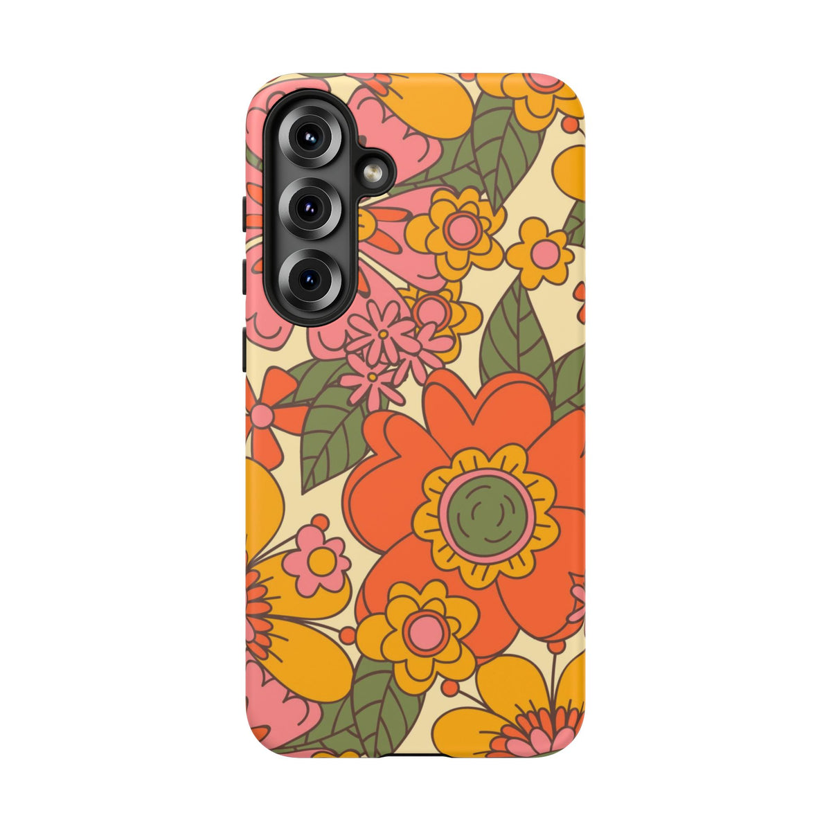 Groovy Retro Flower Power Vintage Inspired Pattern Smart Phones Tough Phone Cases