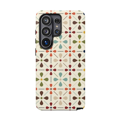 Scandinavian Flower, Mid Modern Danish Design Tough Phone Case