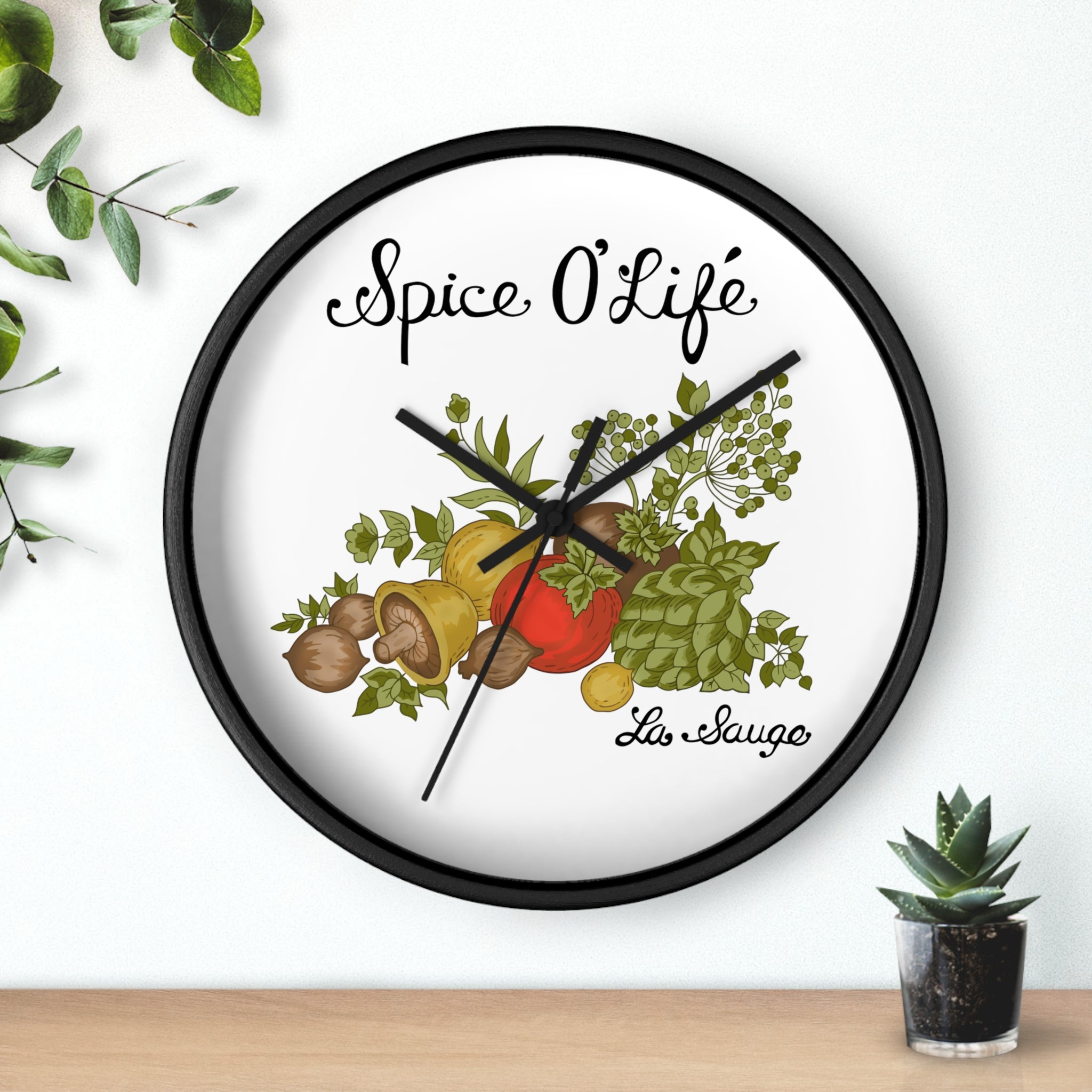 70s Spice Of Life Corningware Inspired Kitschy Mod Retro Wall Clock