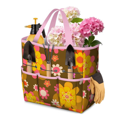 Retro 70s Groovy Flower Power Garden Tool Bag - Mid Century Modern Gal