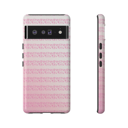 Pink Pyrex Gooseberry Striped Phone Case, Stylish Phone Cover, Tough Protective Case, Cute Cell Phone Case, Trending Gift for Her