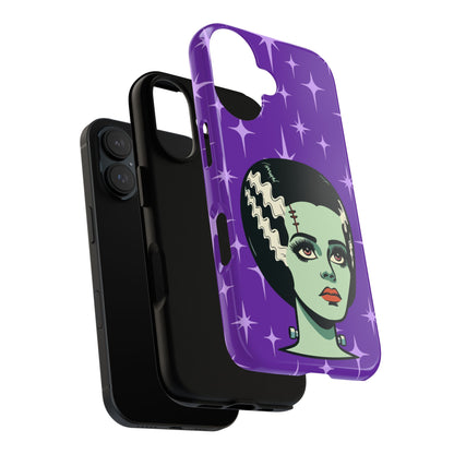 Bride of Frankenstein Retro Mid Mod Horror Buff Purple Halloween Tough Phone Case