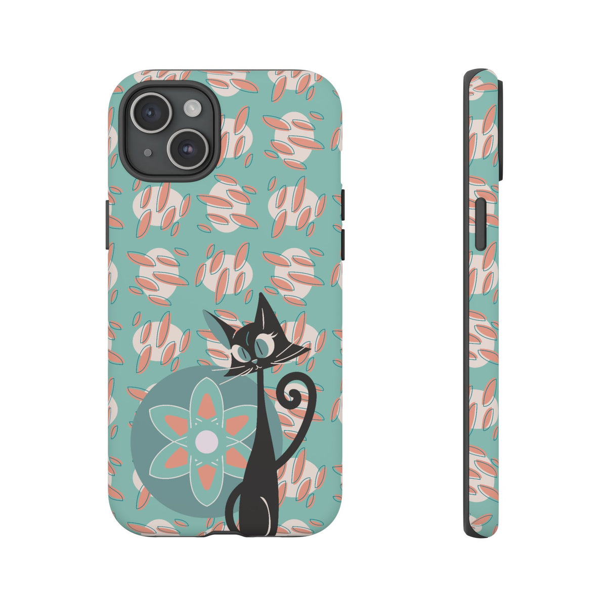 Atomic Cat, Mid Century Modern Funky Fun Smart Phone Tough Phone Cases