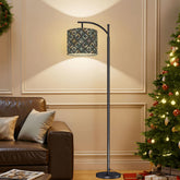 Mid Century Modern Elegant Gray Geometric Starburst Arc Floor Lamp - Mid Century Modern Gal