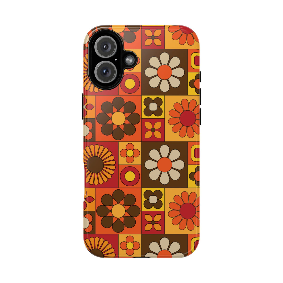 Retro 70s Mid Mod Floral Phone Case | Tough Cases for Flower Lovers