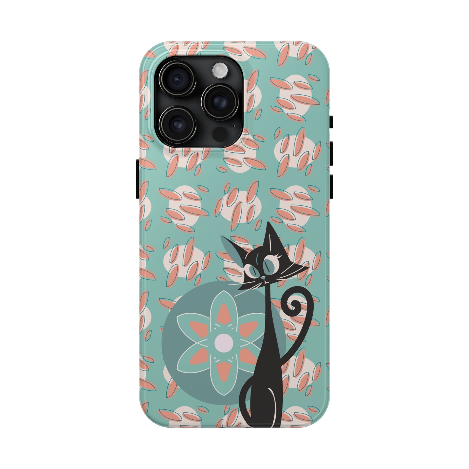 Atomic Cat, Mid Century Modern Funky Fun Smart Phone Tough Phone Cases