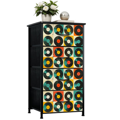 Retro Records, Groovy Mod 4-Drawer Dresser - Mid Century Modern Gal