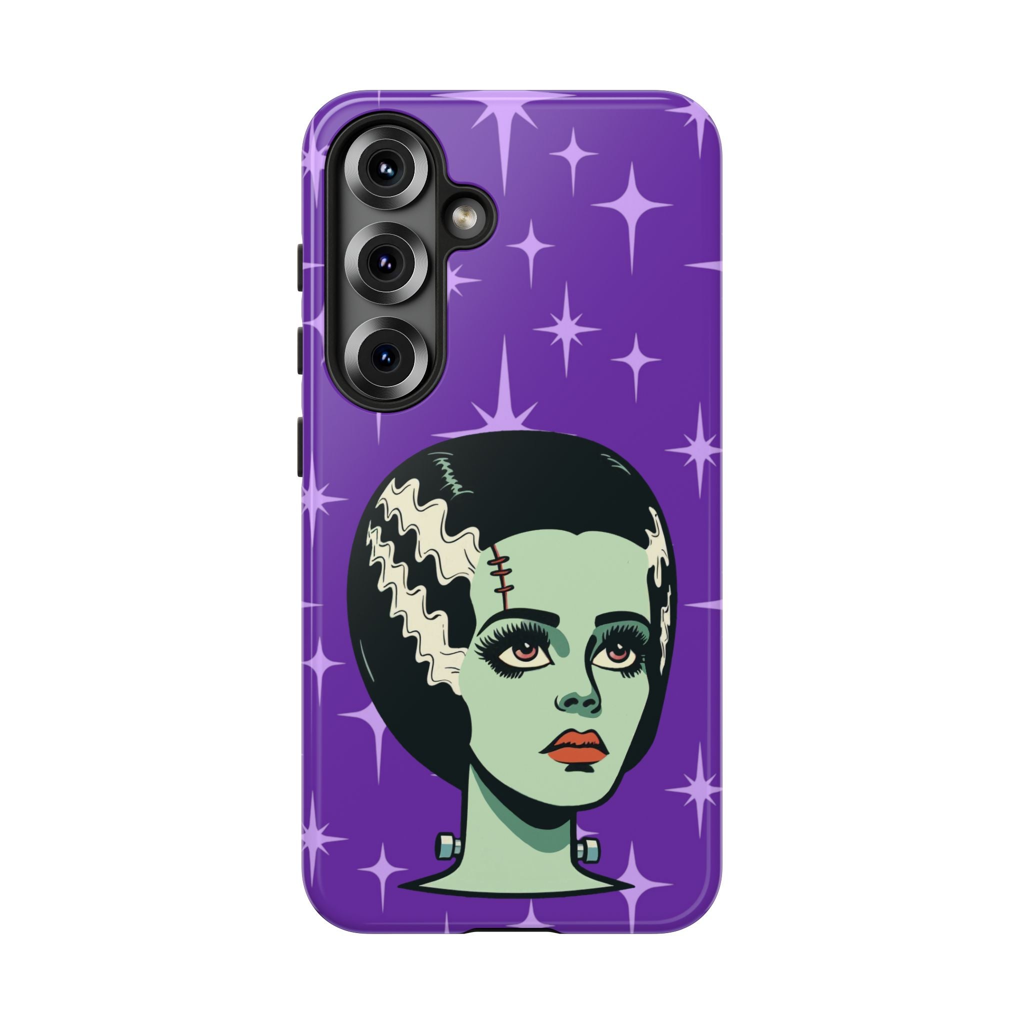 Bride of Frankenstein Retro Mid Mod Horror Buff Purple Halloween Tough Phone Case