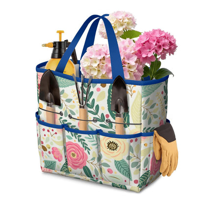 Floral Pink Mid Century Modern Garden Tool Bag - Mid Century Modern Gal