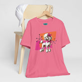 50s Poodle Kitschy Playful Kitschy Mod- Fun Unisex Jersey Short Sleeve T-Shirt - Mid Century Modern Gal