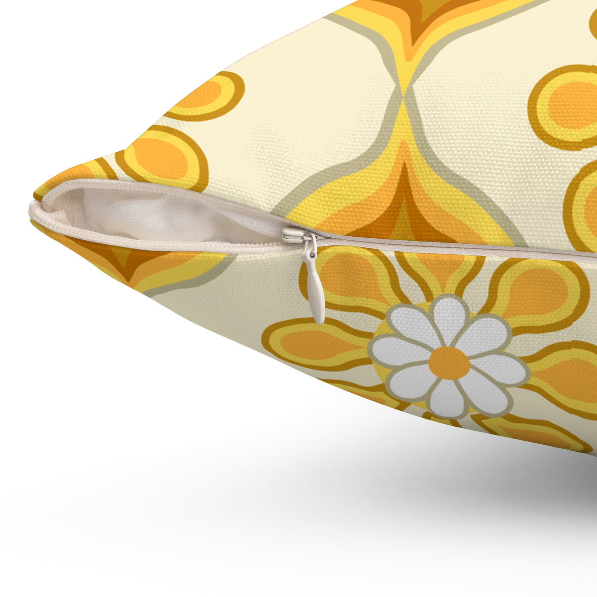 Daisy Flower Power Groovy 70s Retro Pillow Cover And Insert - Mid Century Modern Gal