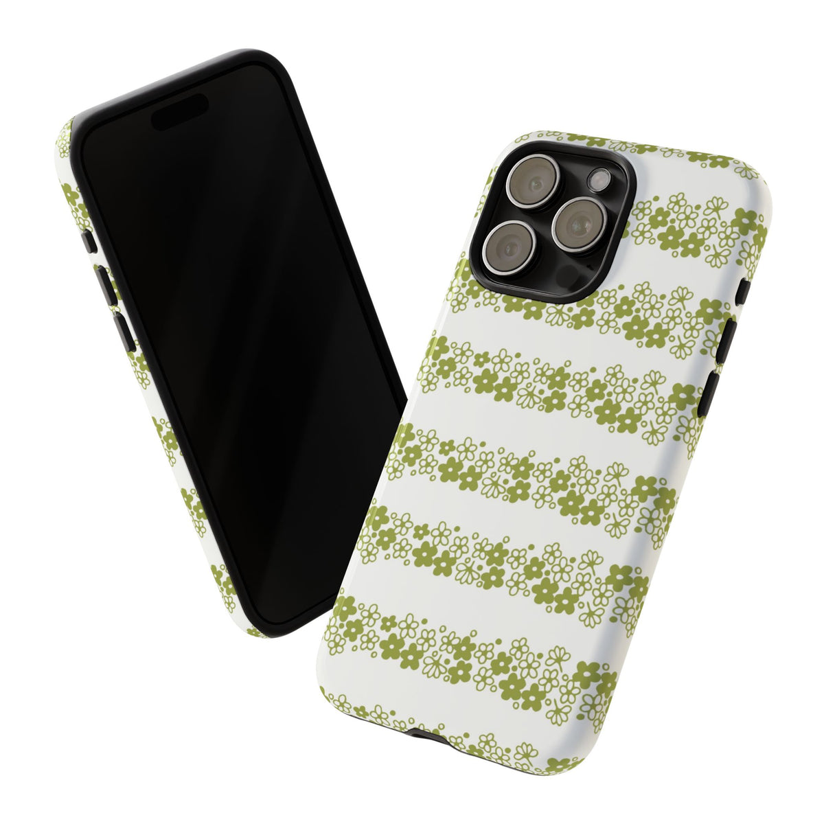 Pyrex Crazy Daisy Spring BlossonFloral Phone Case: Tough Cases with Elegant Green Floral Design, Durable Phone Cover