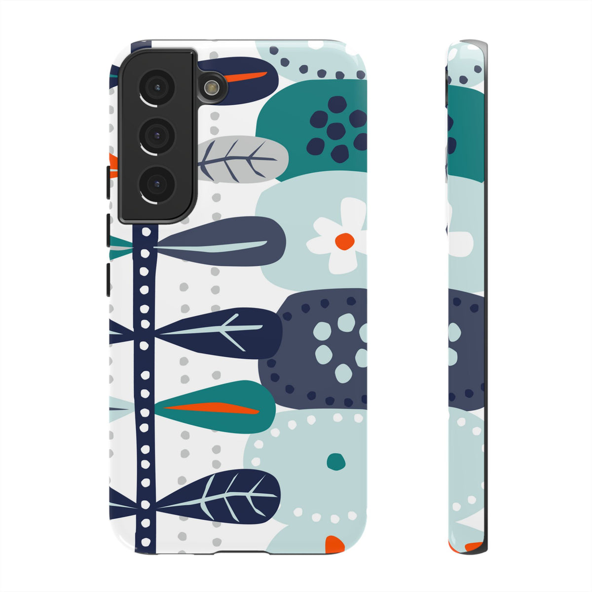 Scandinavian Modern Floral Nordic Hygge Tough Phone Case - Mid Century Modern Gal