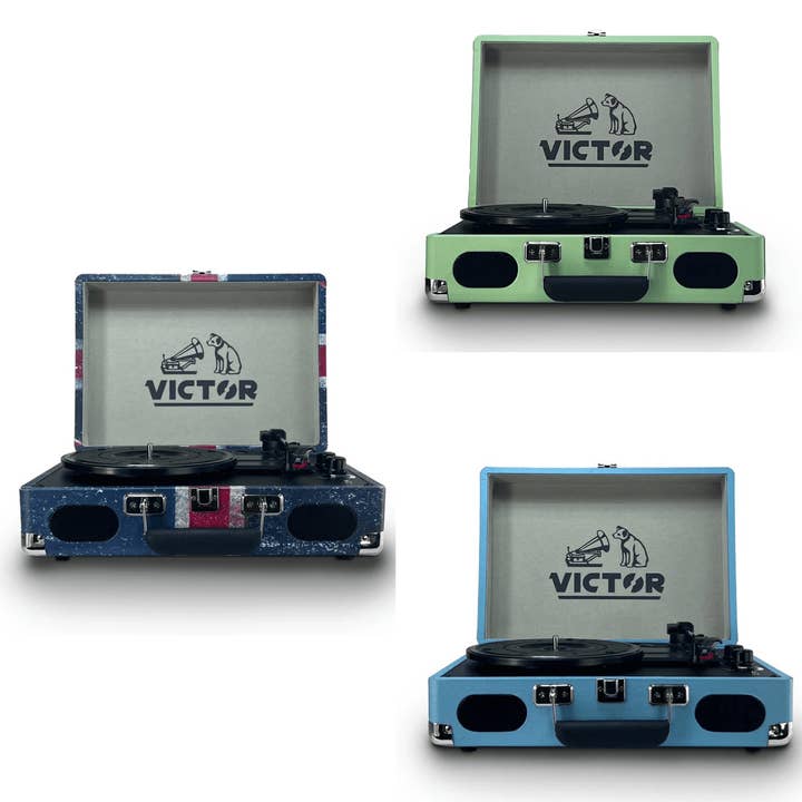 Wholesale Victor Metro Plus Portable Dual Bluetooth Suitcase Turntable