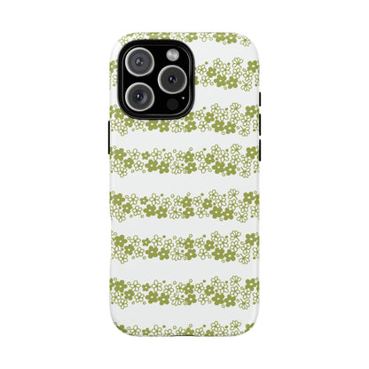 Pyrex Crazy Daisy Spring BlossonFloral Phone Case: Tough Cases with Elegant Green Floral Design, Durable Phone Cover