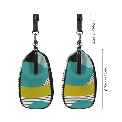 Mid Century Modern Atomic Cat Amoeba Designed Retro Kisslock Crossbody Purse - Mid Century Modern Gal