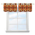 Retro Mod 70s Groovy Space Orbs Orange, Brown Curtain Valances - Mid Century Modern Gal