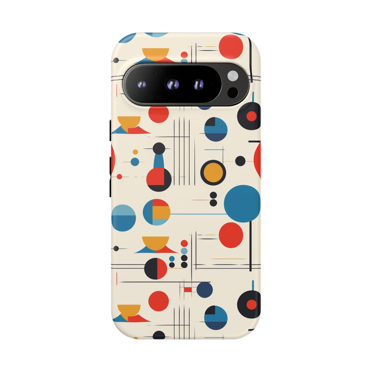 Mid Mod Bauhaus Designed iPhone, Samsung, Pixel Retro Phone Tough Cases