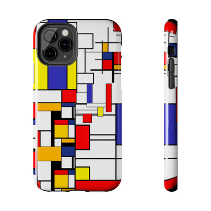 Retro Mod Mondrian, Mid Century Modern Style Tough Phone Case