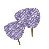 Mid Century Modern Nesting Tables Lavendar Purple And White | Stylish Art Deco MCM End Tables - Mid Century Modern Gal
