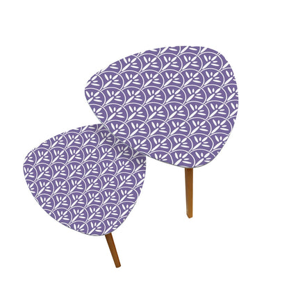 Mid Century Modern Nesting Tables Lavendar Purple And White | Stylish Art Deco MCM End Tables - Mid Century Modern Gal