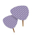 Mid Century Modern Nesting Tables Lavendar Purple And White | Stylish Art Deco MCM End Tables - Mid Century Modern Gal