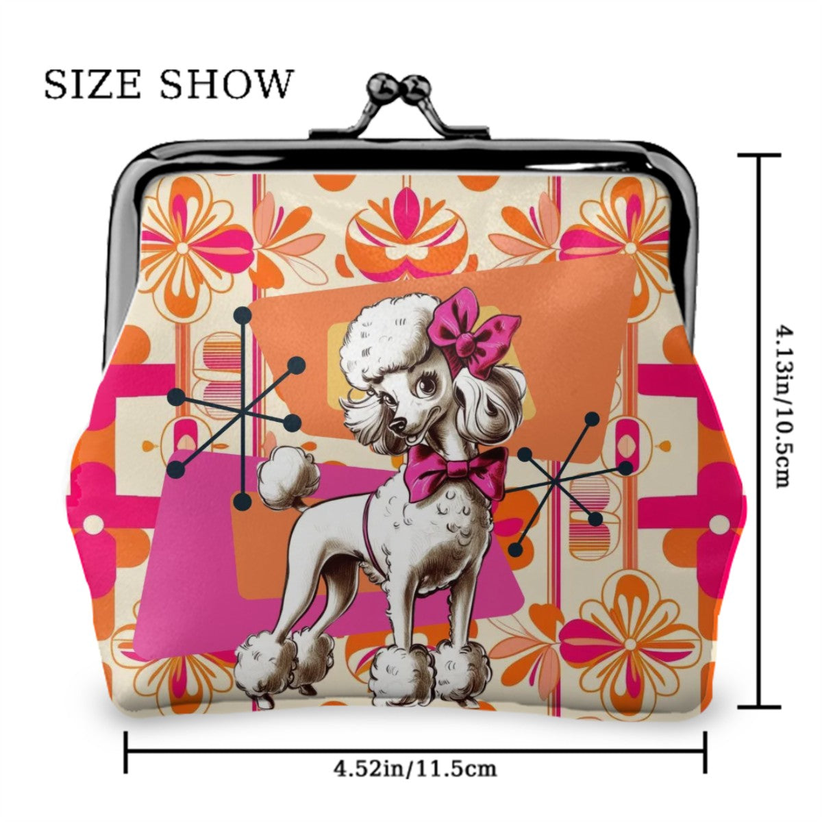 Atomic 50s Poodle  Mid Century Modern Coin Purse – Retro Kitsch Accessory for Vintage Style Lovers - Mid Century Modern Gal