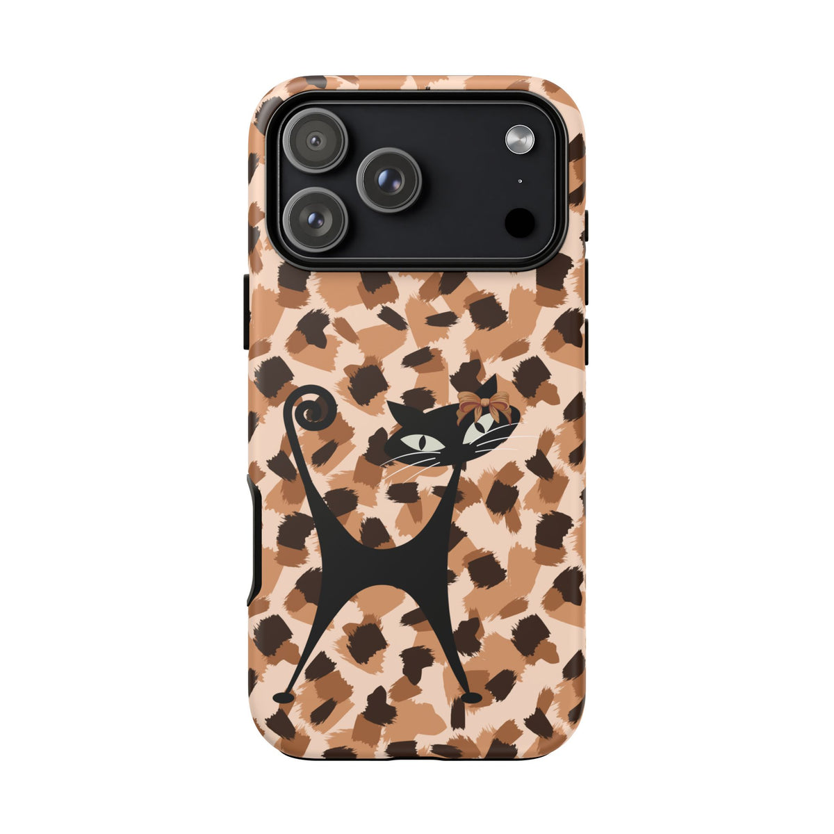 Mid Century Modern Atomic Cat, Animal Print Kitschy Trendy Smart Phone Tough Cases - Mid Century Modern Gal