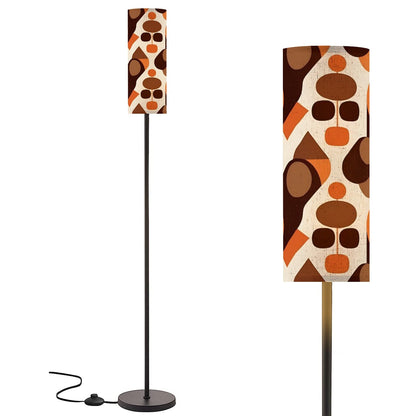 Retro Groovy Brown, Orange Mid Mod Floor Lamp - Mid Century Modern Gal