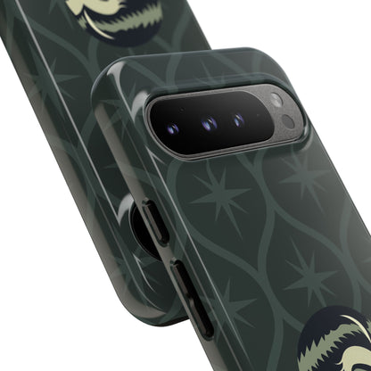 Vampire Dracula Girl Halloween Goth Horror Buff MCM Green Tough Phone Case