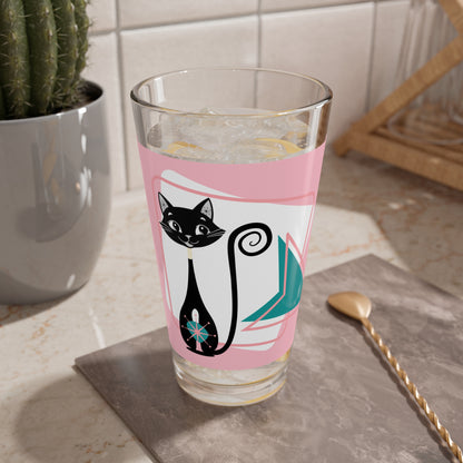 Mid Century Modern Barware Atomic Kitschy Black Cat Retro Whimsical MCM Drinkware - Mid Century Modern Gal