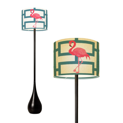 Palm Springs 50s Breeze Block Flamingo Teardrop Shaped Floor Lamp - Mid Century Modern Gal
