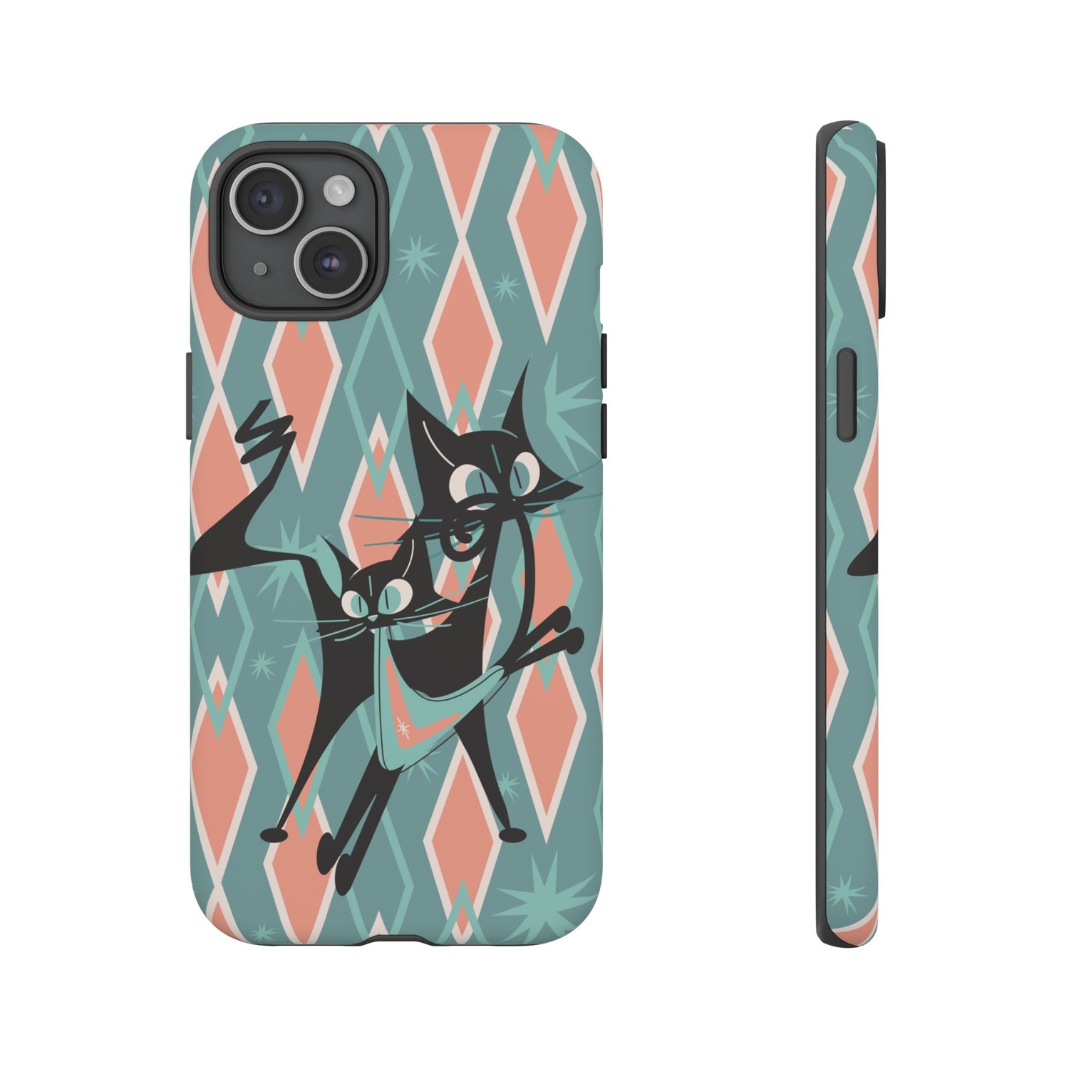 Mid Mod Atomic Cat Kitschy Retro Chic Samsung, Smart Phone Tough Cases