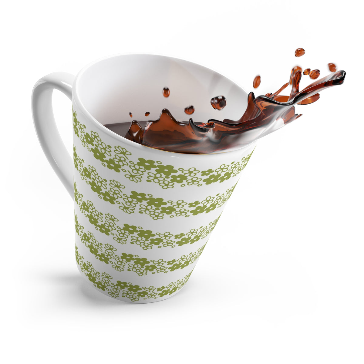 Spring Blossom Retro Kitsch 50s Style Daisy Latte Mug - Mid Century Modern Gal