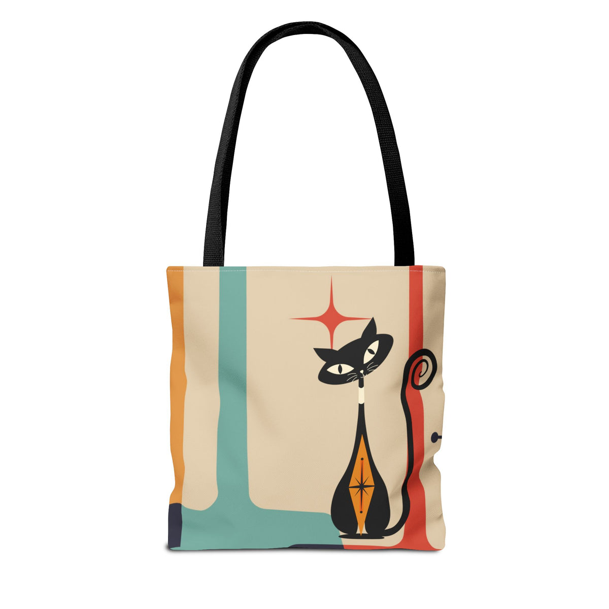 Atomic Cat Mid Century Mod Tote Bag - Mid Century Modern Gal