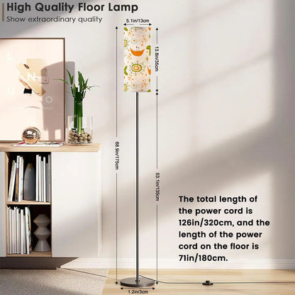 Atomic Boomerang Starburst Mid Century Modern Floor Lamp, Orange Green Design - Mid Century Modern Gal