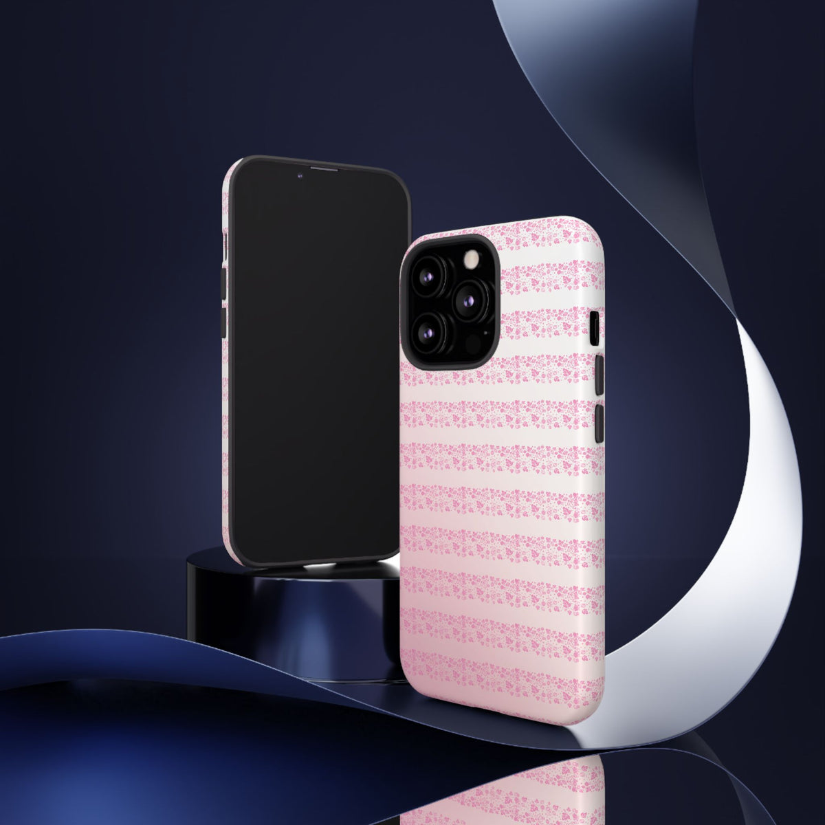 Pink Pyrex Gooseberry Striped Phone Case, Stylish Phone Cover, Tough Protective Case, Cute Cell Phone Case, Trending Gift for Her