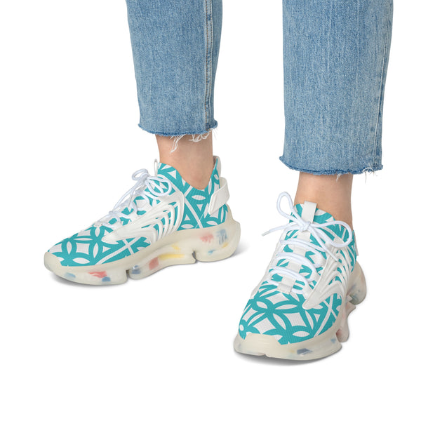 Mid Mod Retro Footwear In 50s Breeze Block Comfy Stylish Sneakers For Women