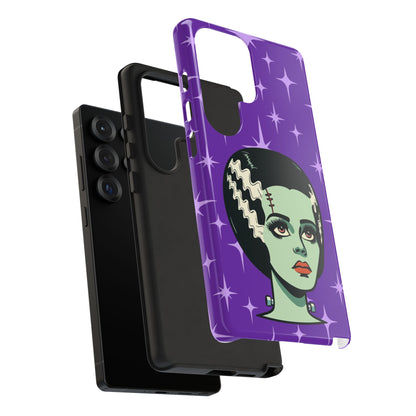 Bride of Frankenstein Retro Mid Mod Horror Buff Purple Halloween Tough Phone Case