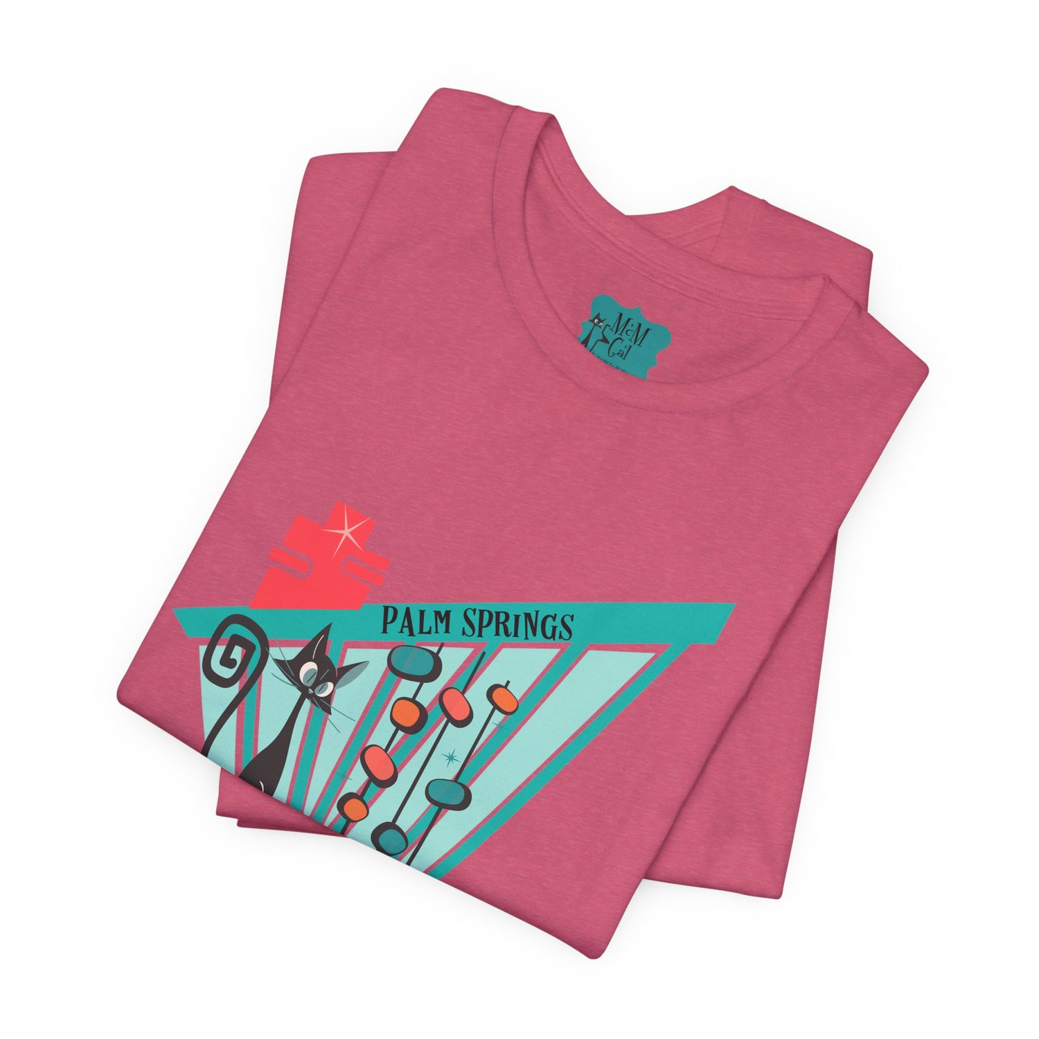 Palm Springs Modernism Week, Atomic Cat Retro Inspired Unisex Jersey Tee - &