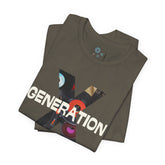 Generation X Retro Tee, Raised On Hose Water And Neglect Unisex Jersey Short Sleeve Tee - Mid Century Modern Gal