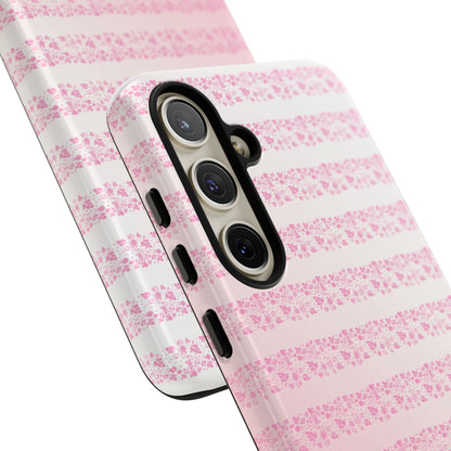 Pink Pyrex Gooseberry Striped Phone Case, Stylish Phone Cover, Tough Protective Case, Cute Cell Phone Case, Trending Gift for Her
