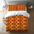 Retro 70s Mid Mod Groovy Orange, Brown Yellow, Red, MCM Queen Duvet Cover Set - Mid Century Modern Gal