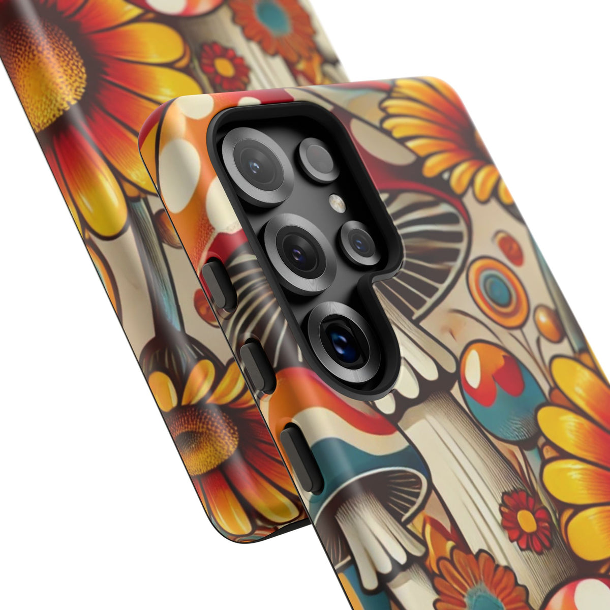 Colorful Mushroom Flower Phone Case - Boho Chic Design