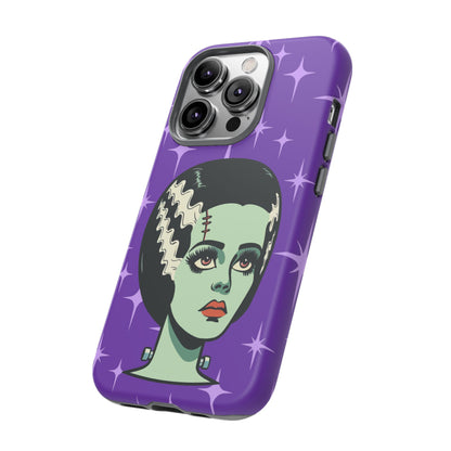 Bride of Frankenstein Retro Mid Mod Horror Buff Purple Halloween Tough Phone Case