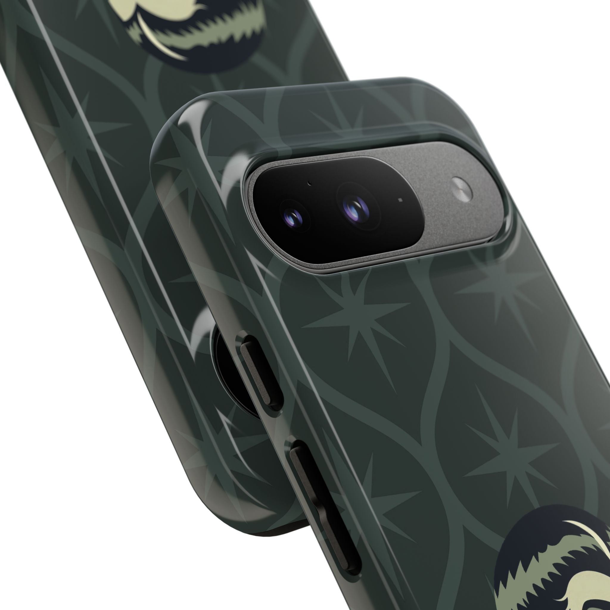 Vampire Dracula Girl Halloween Goth Horror Buff MCM Green Tough Phone Case