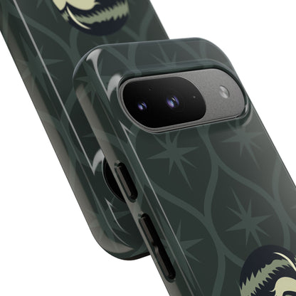 Vampire Dracula Girl Halloween Goth Horror Buff MCM Green Tough Phone Case