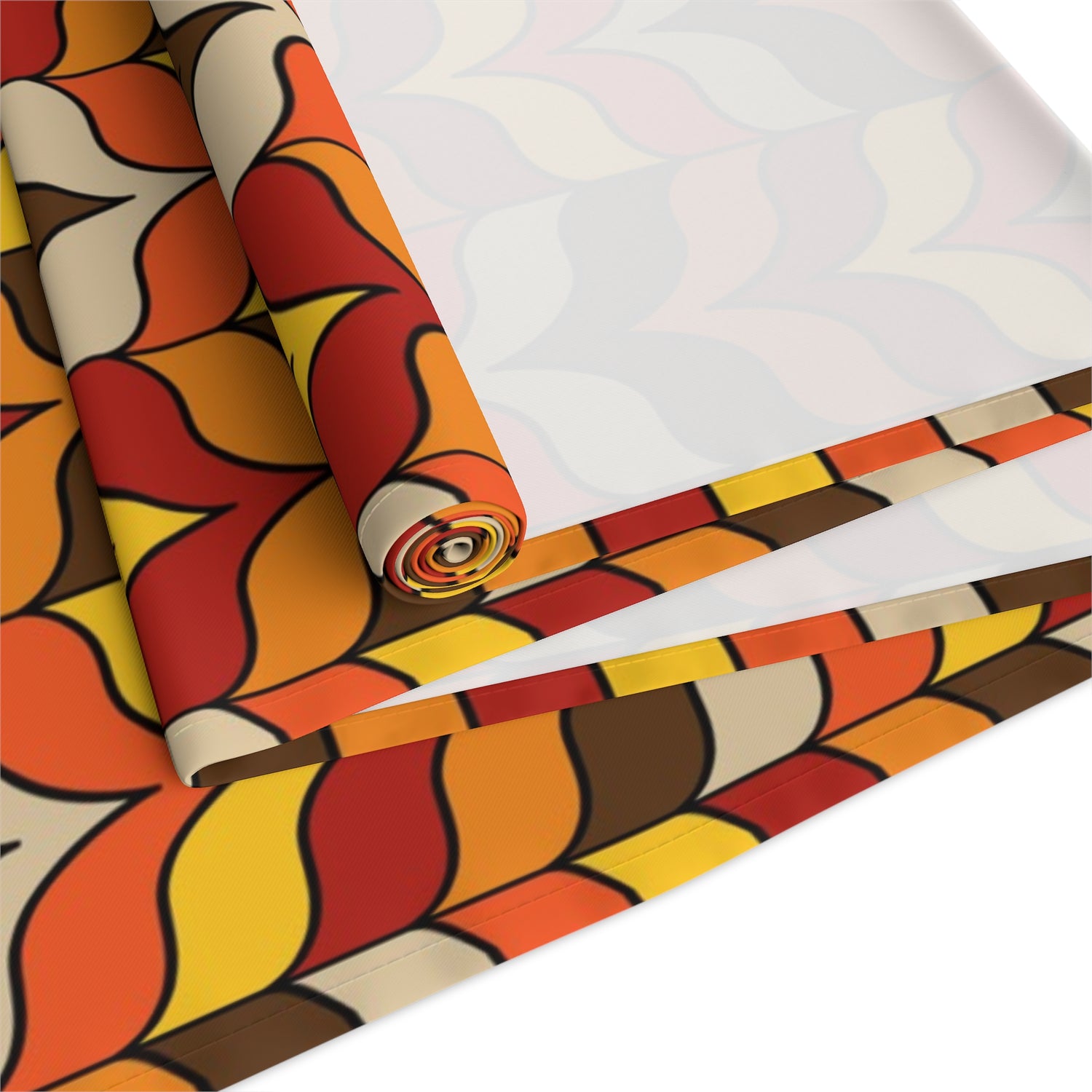 Retro Scandinavian Designed Mid Mod Colorful Geometric Table Runner - Mid Century Modern Gal