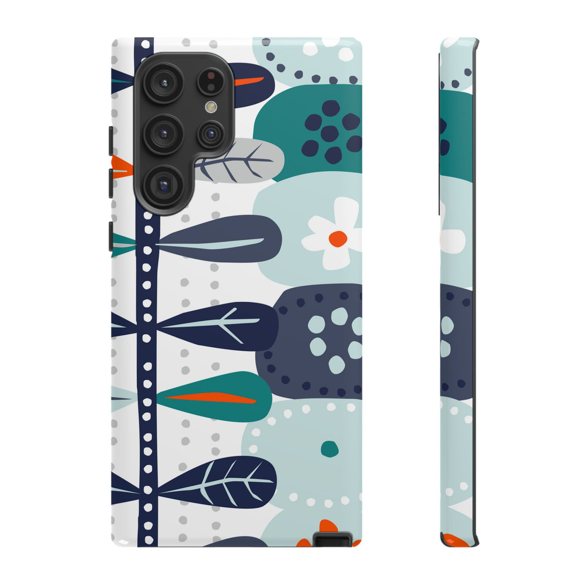Scandinavian Modern Floral Nordic Hygge Tough Phone Case - Mid Century Modern Gal